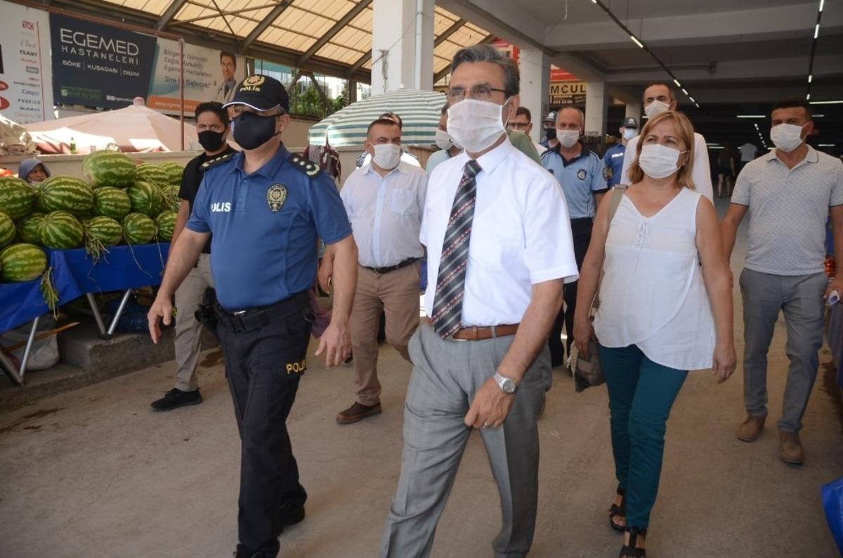 Kuşadası&rsquo;nda korona vir&uuml;s denetimleri devam ediyor