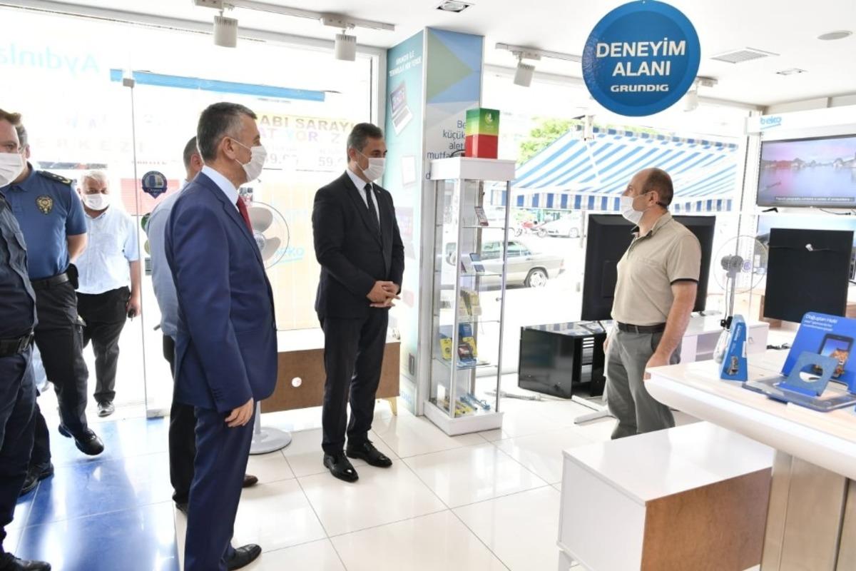 Kaymakam Sırmalı ve Başkan K&ouml;se&rsquo;den korona vir&uuml;s denetimi