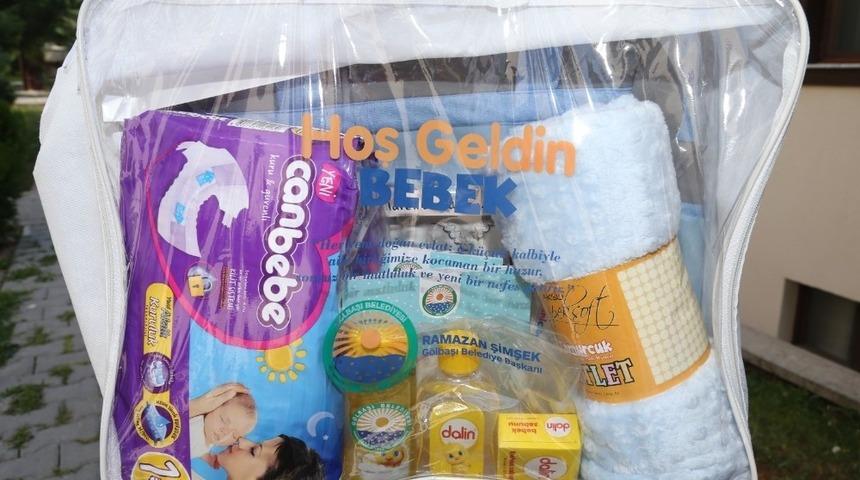 G&ouml;lbaşı&rsquo;nda yeni doğanlara hoşgeldin hediyesi ile karşılama