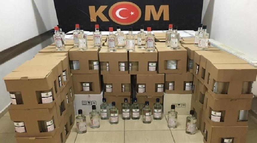 Didim&rsquo;de 1204 şişe etil alkol ele ge&ccedil;irildi