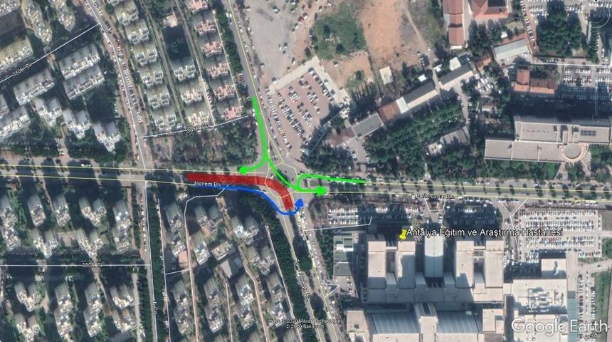 Meltem Bulvarı ile Tarık Akıltopu Caddesi kesişim kavşağı kapanacak