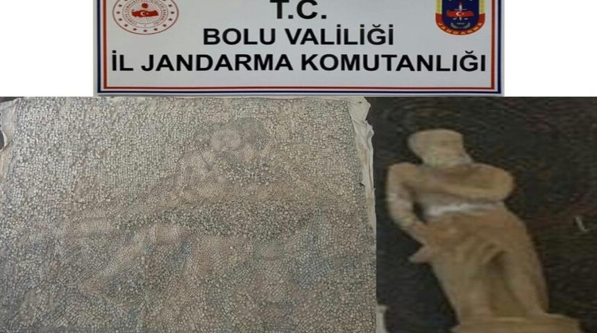 Bolu&rsquo;da yolcu otob&uuml;s&uuml;ne tarihi eser operasyonu