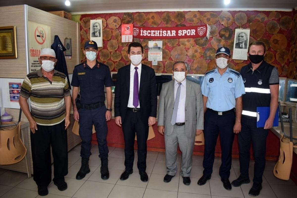 İscehisar&rsquo;da Korona vir&uuml;s denetimleri devam ediyor