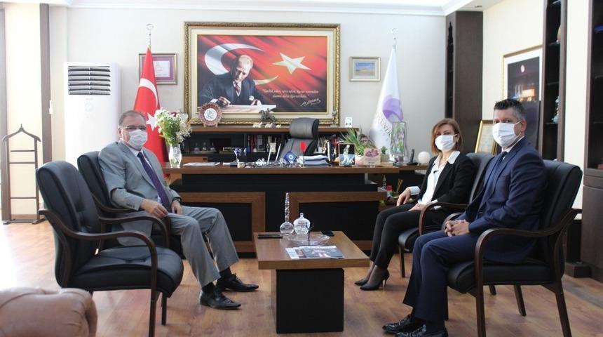 Kaymakam T&uuml;rk&ouml;z&rsquo;den Başkan K&ouml;se&rsquo;ye ziyaret