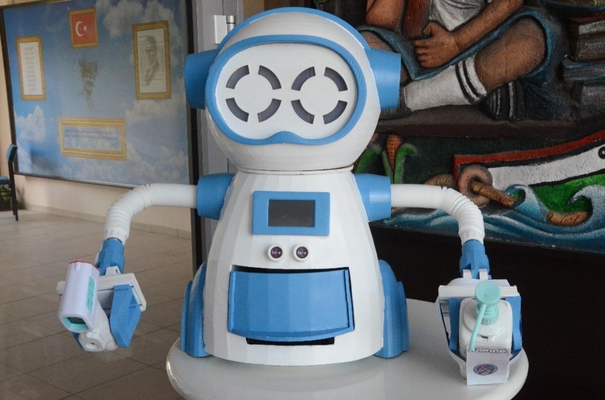 Ordu'da koronavir&uuml;se &ouml;zel ateş &ouml;l&ccedil;en robot &uuml;retildi!