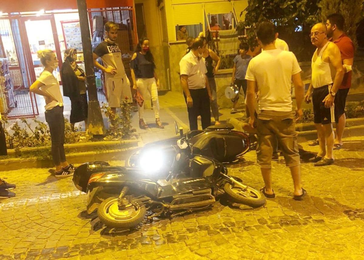 Ters y&ouml;nden gelen elektrikli bisiklet kazaya neden oldu