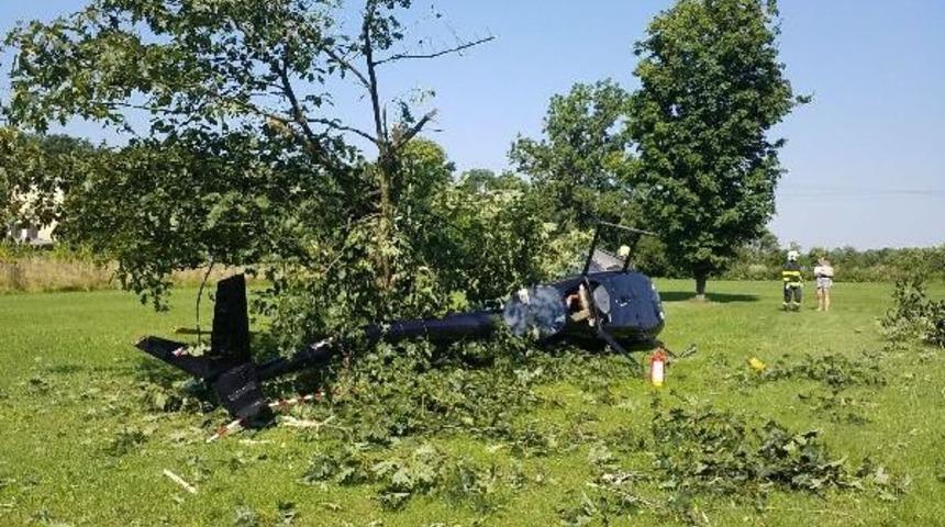 Çekya’da sivil helikopter düştü: 1 yaralı