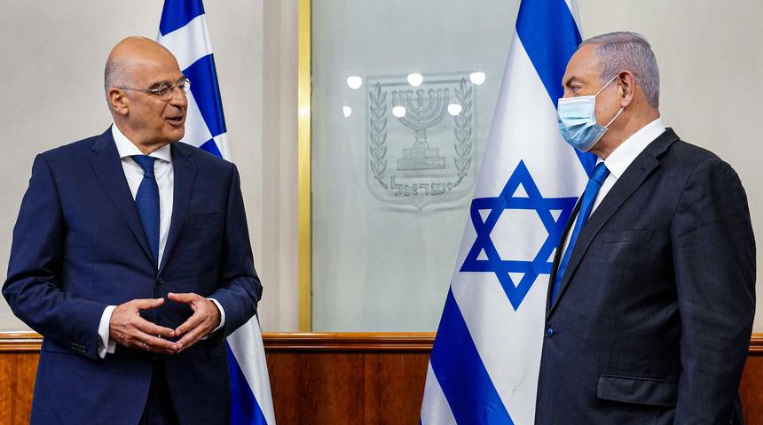 Yunanistan Dışişleri Bakanı, Netanyahu ile görüştü! Flaş Türkiye sözleri