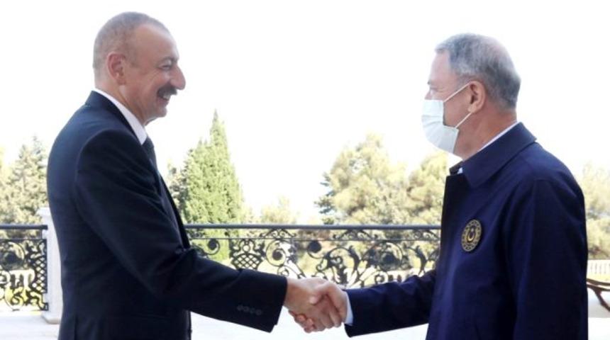 Azerbaycan Cumhurbaşkanı Aliyev ve Bakan Akar görüşmesi sonrası ortaklık sinyali