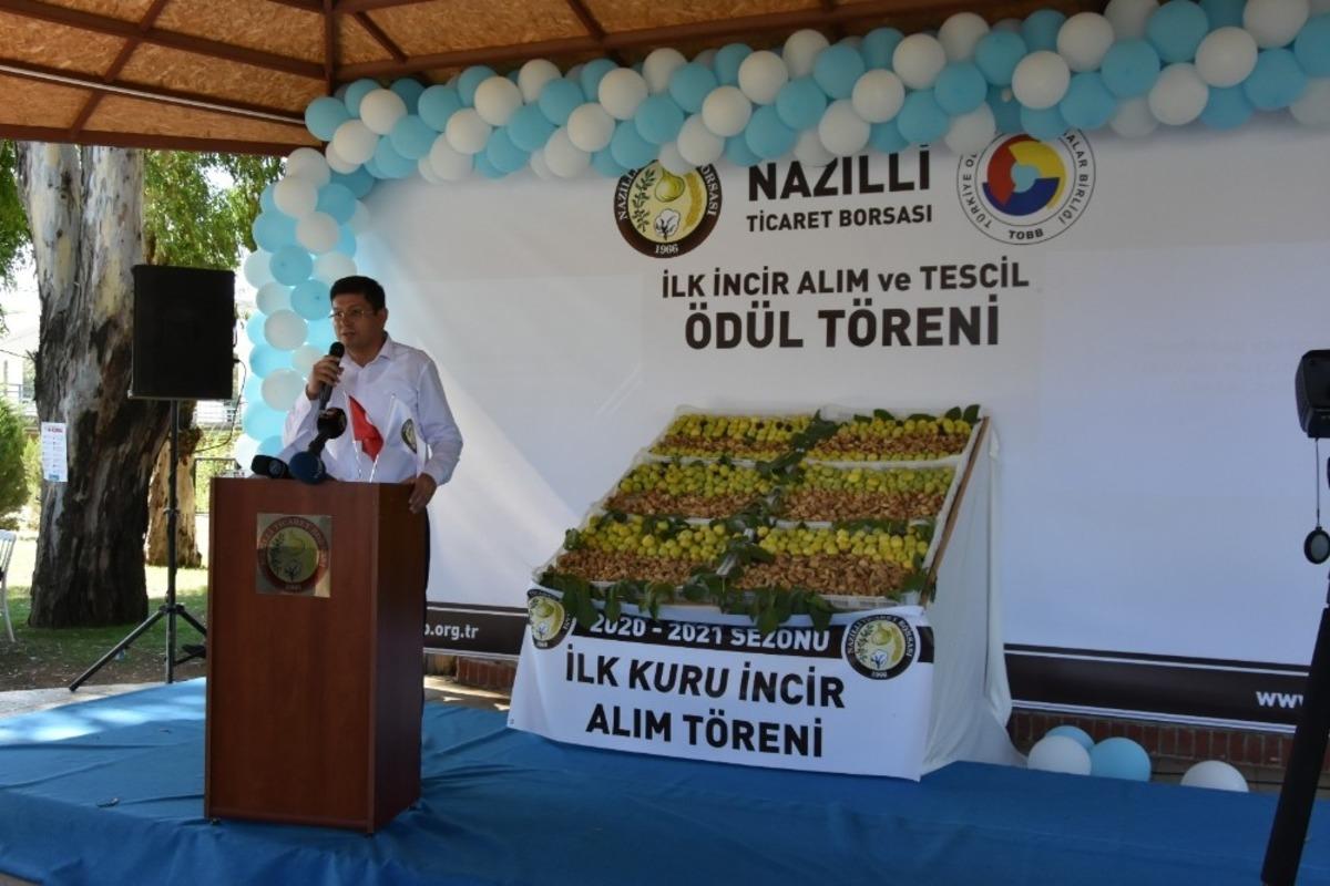 Başkan &Ouml;zcan ilk kuru incir alım t&ouml;renine katıldı