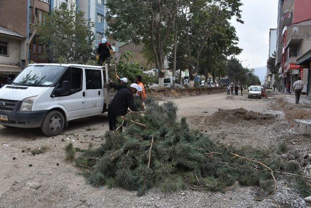 Cumhuriyet caddesinde sağlıklaştırma çalışmaları