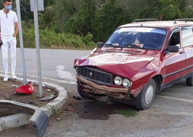 Samsun’da otomobil ile motosiklet çarpıştı: 2 yaralı