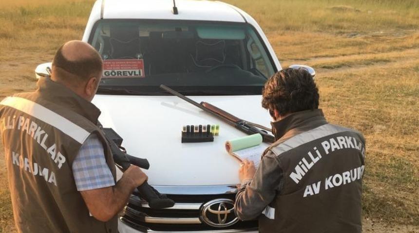 Ka&ccedil;ak Bıldırcın avlayanların silahlarına el konuldu