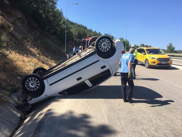 Otomobil takla attı,1 yaralı G1