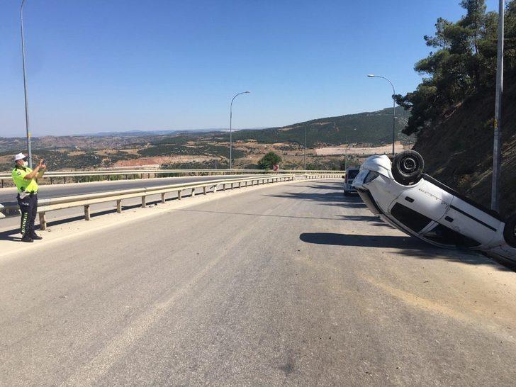 Otomobil takla attı,1 yaralı G2