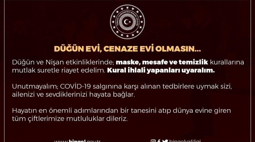 Bing&ouml;l Valiliğinden Covid-19 uyarısı