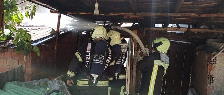 Müştemilatta çıkan yangın korkuttu G2