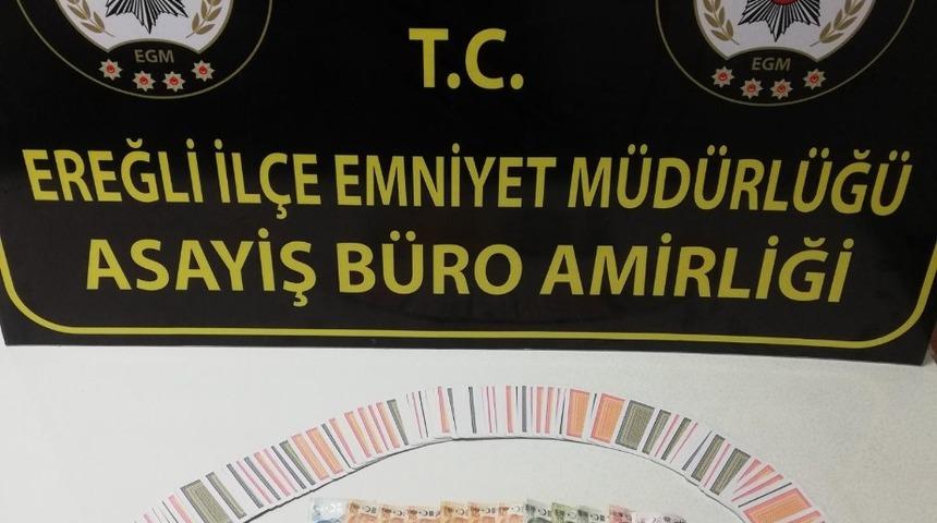 Ereğli’de kumar ve aranan şahıslar operasyonu