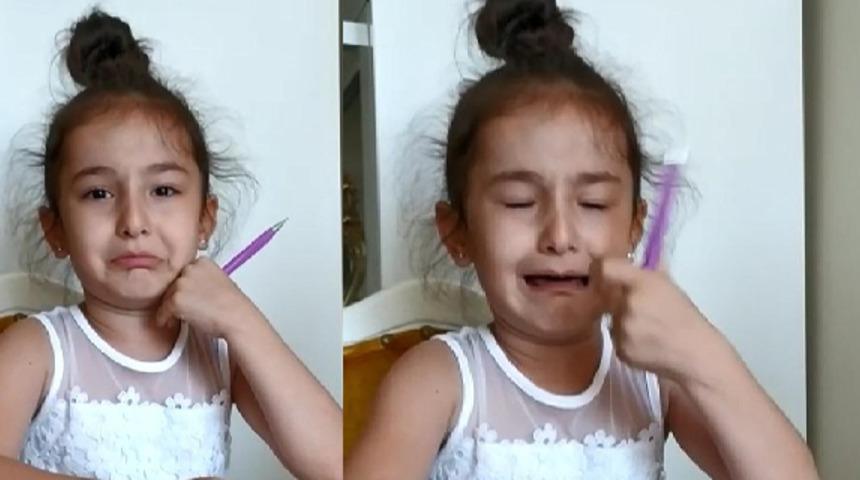 7 yaşındaki Ceylin gözyaşlarını tutamadı: Okuluma gitmek istiyorum