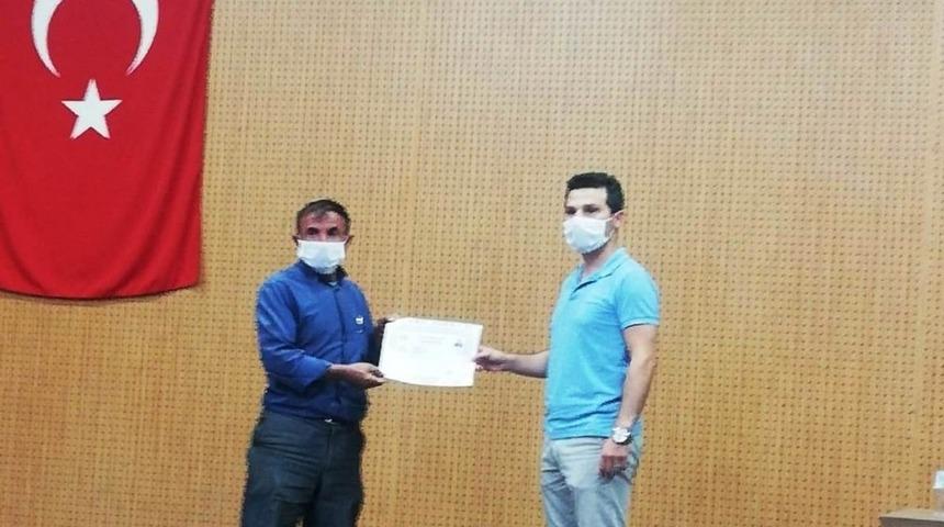 Hisarcık’ta muhtarlara pandemiyle mücadelede ’Başarı Belgesi’