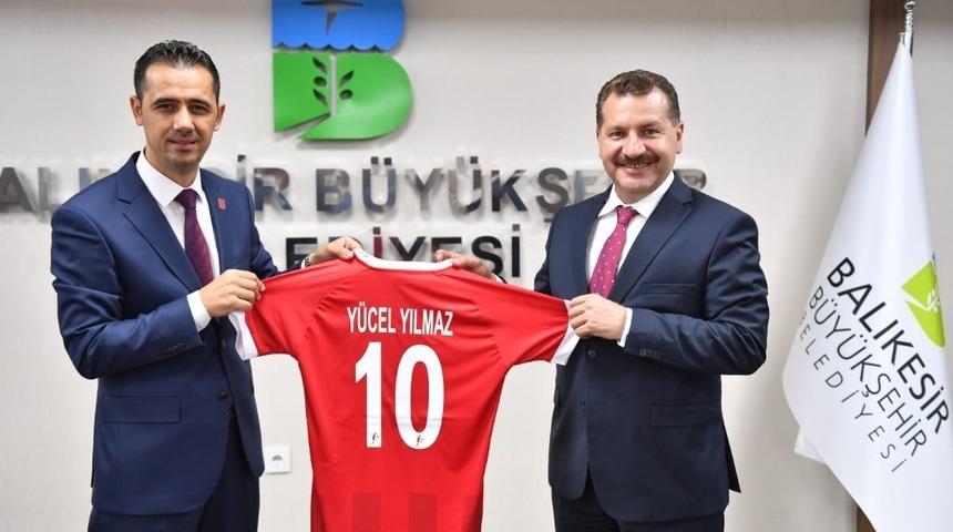 Başkan Yılmaz’a Balıkesirspor ve Bandırmaspor Başkanlarından ziyaret