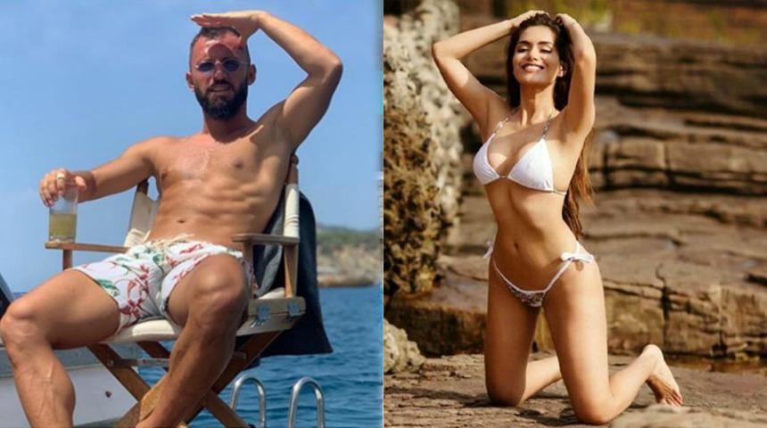 Milli futbolcu Emre Çolak, Perulu model Miriam Saavedra ile yatta yakalandı