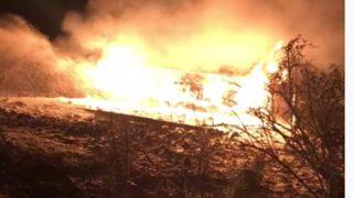 Bolu'da şarampole devrilen akaryakıt tankeri patladı: 1 yaralı