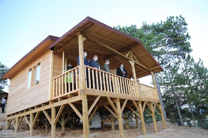 Bungalov evlerini inceledi G3