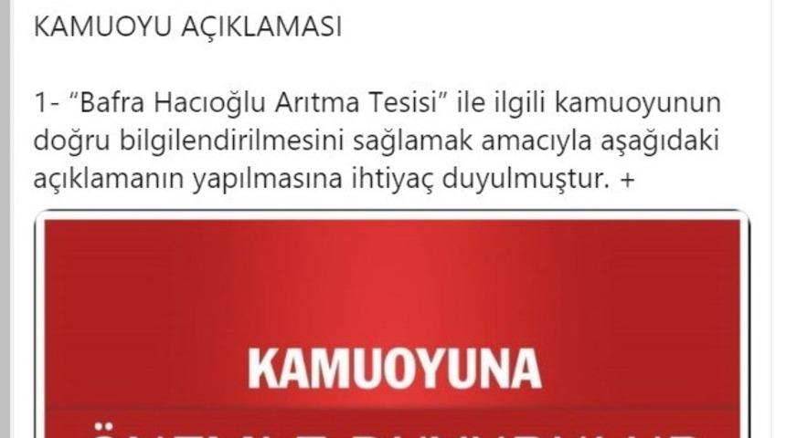 SASKİ’den “Bafra Hacıoğlu Arıtma Tesisi” açıklaması