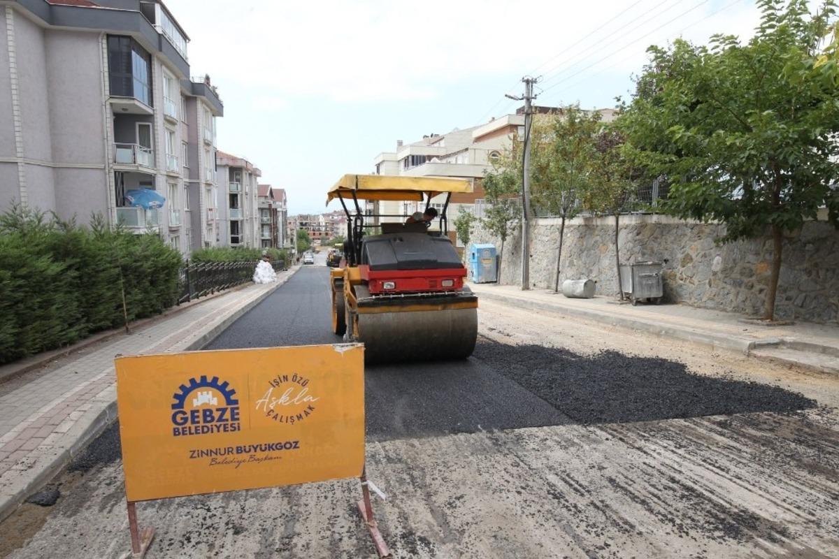 Gebze&rsquo;de asfalt onarım &ccedil;alışmaları s&uuml;r&uuml;yor