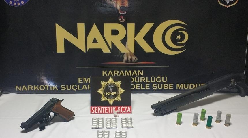 Karaman&rsquo;da uyuşturucudan 3 kişi adliyeye sevk edildi