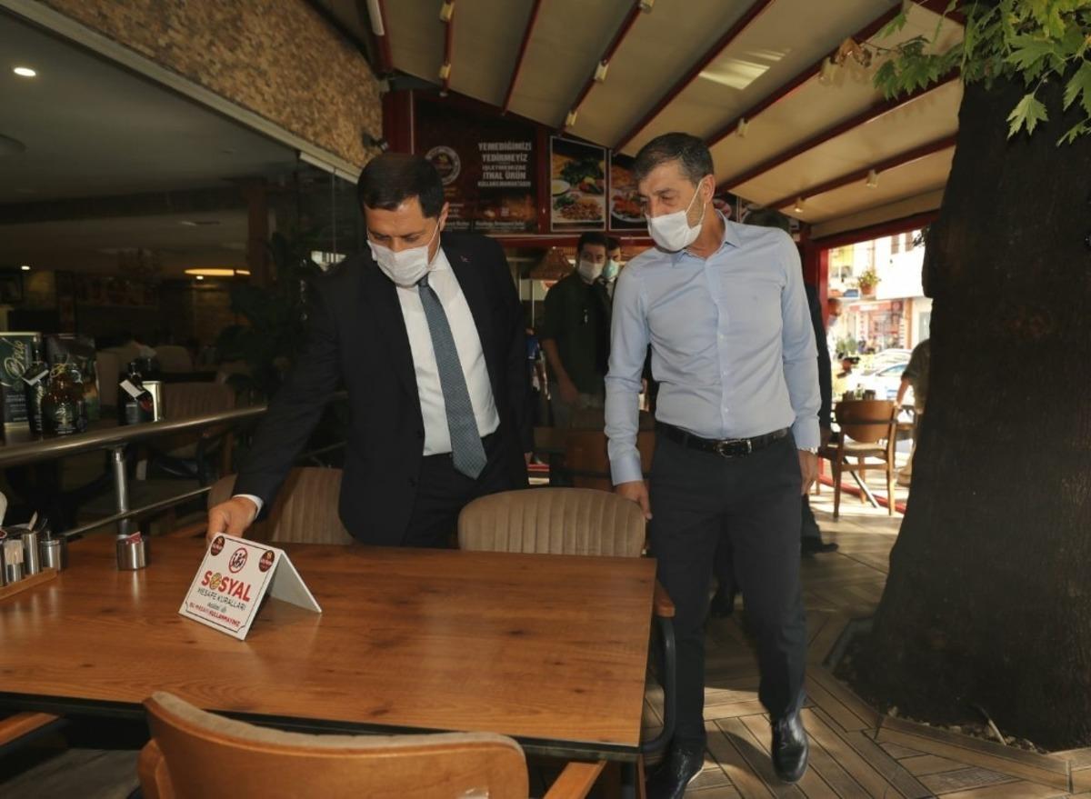 Vali Masatlı, korona vir&uuml;s uygulamalarını denetledi