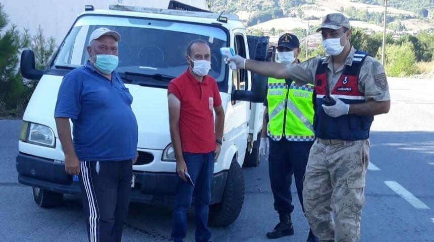 Jandarmadan maske kontrolü