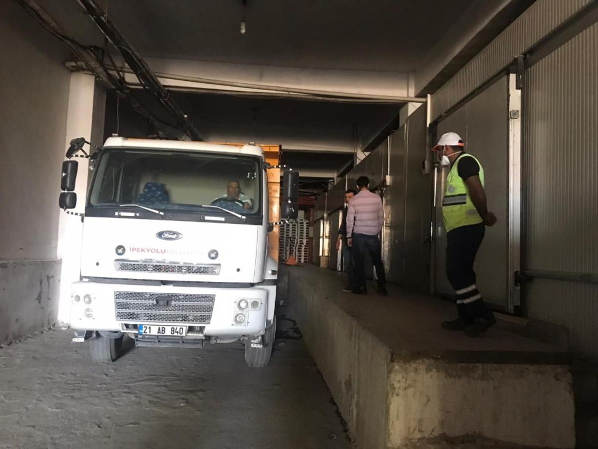 İpekyolu il&ccedil;esinde 2 ton tarihi ge&ccedil;miş beyaz et imha edildi