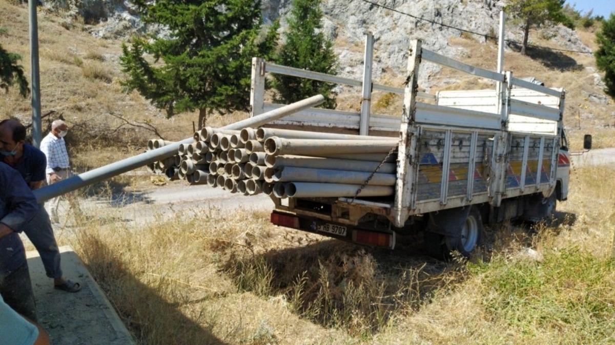 B&uuml;y&uuml;kşehirden sulama kooperatiflerine boru desteği