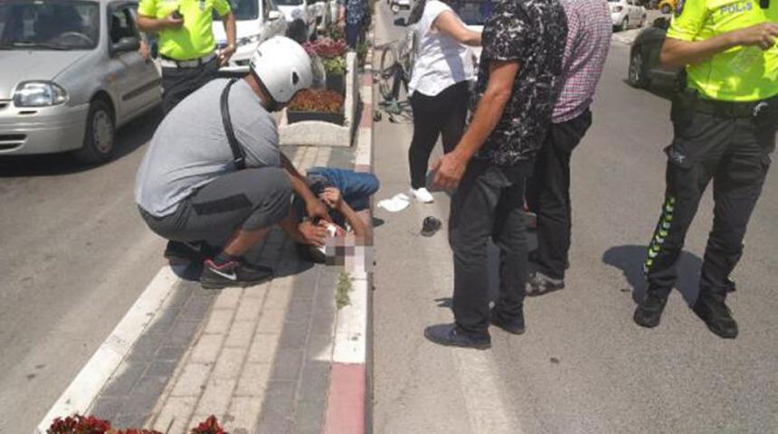 Otomobilin çarptığı bisikletteki çocuk yaralandı