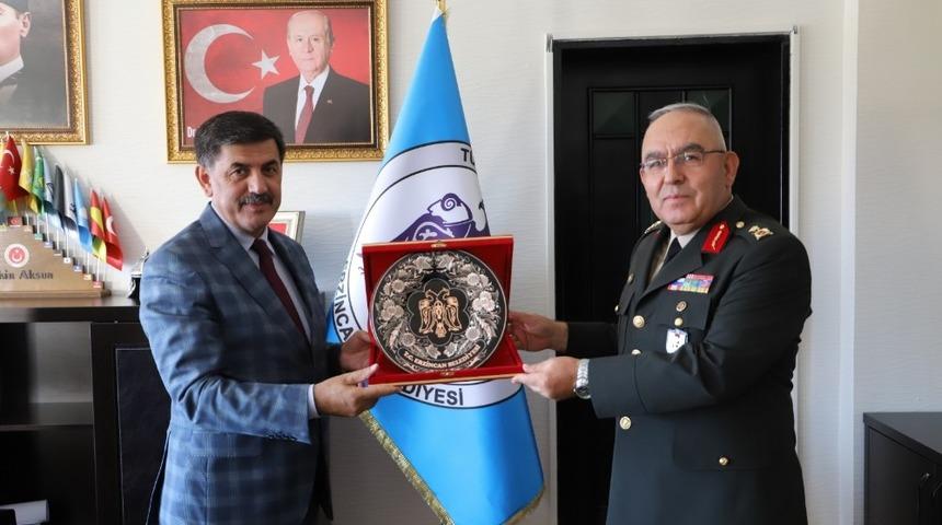 Tuğgeneral Şan&rsquo;dan Başkan Aksun&rsquo;a ziyaret