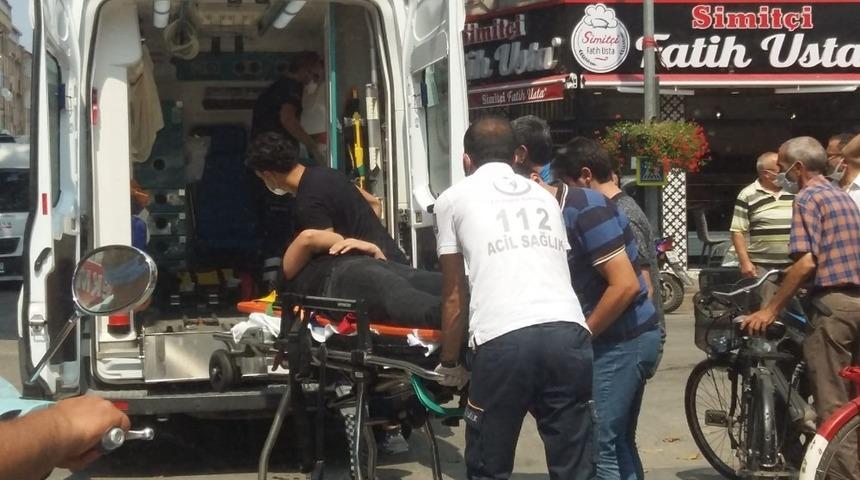 Bisiklet sürücü ölümden döndü