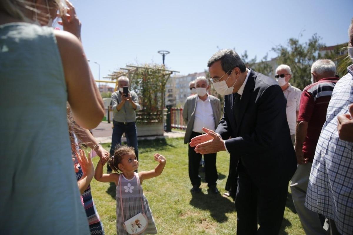 Başkan Batur&rsquo;a park teşekk&uuml;r&uuml;