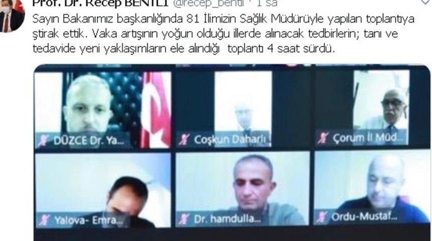 M&uuml;d&uuml;r Bentli, Bakan Koca&rsquo;nın &ouml;nerilerine uyulmasını istedi