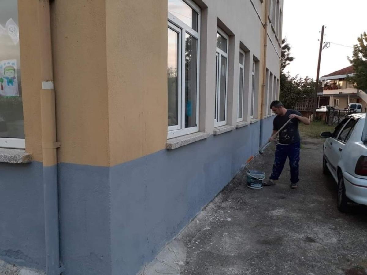 Okulda boyama &ccedil;alışmaları yapıldı