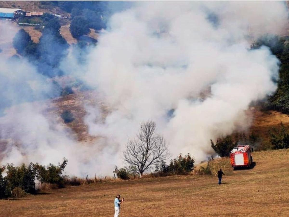 Ormanlık alanda &ccedil;ıkan yangın b&uuml;y&uuml;meden s&ouml;nd&uuml;r&uuml;ld&uuml;