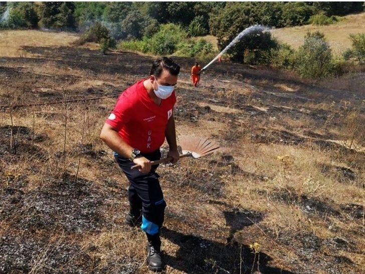 Ormanlık alanda çıkan yangın büyümeden söndürüldü G4