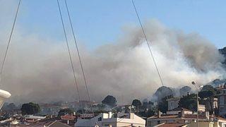 Çeşme’de yangın: Kontrol altına alındı