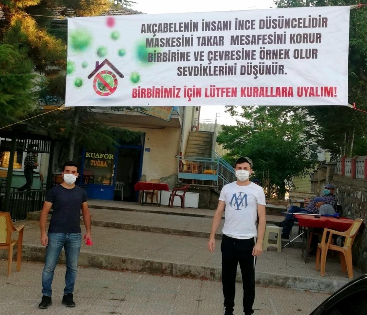 Beyşehir&rsquo;de korona vir&uuml;se karşı afişli uyarı
