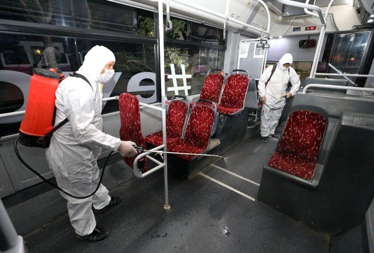 Toplu taşıma araçlarındaki dezenfekte çalışmaları sürüyor G1