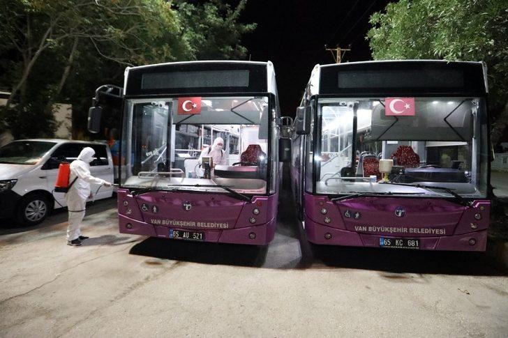 Toplu taşıma araçlarındaki dezenfekte çalışmaları sürüyor G3