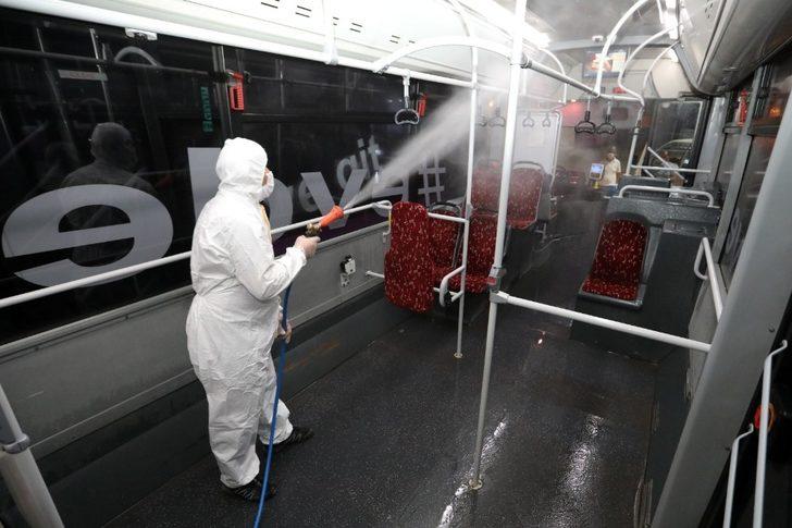 Toplu taşıma araçlarındaki dezenfekte çalışmaları sürüyor G5
