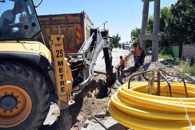 İscehisar’da doğal gaz hattı çalışmaları devam ediyor