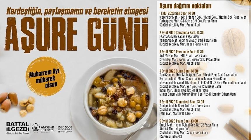 Muharrem ayında Ataşehir&rsquo;de 6 g&uuml;n aşure dağıtılacak